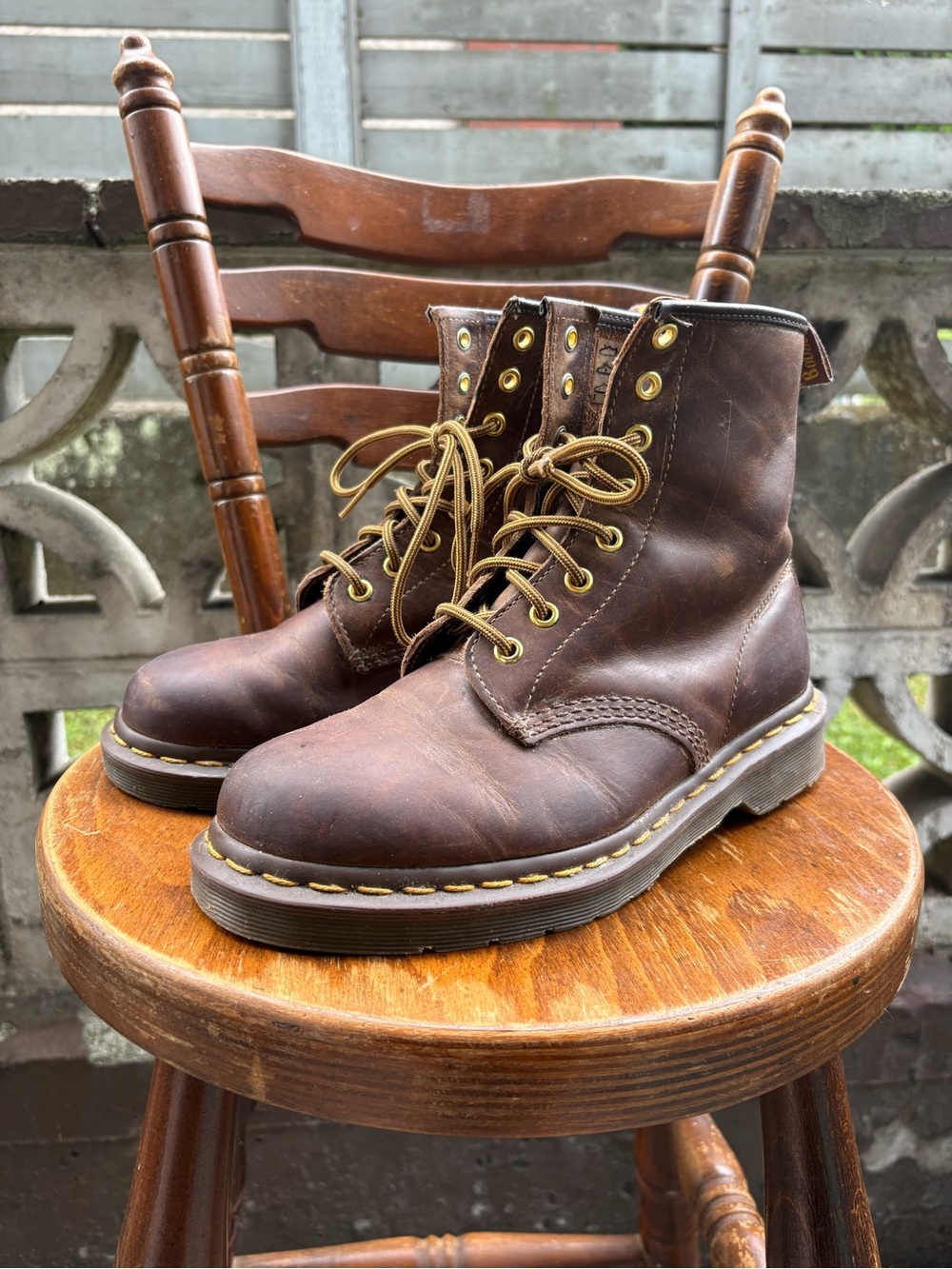 Brown Leather Doc Boots